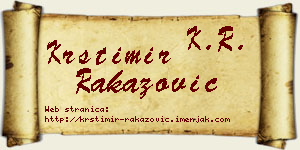 Krstimir Rakazović vizit kartica